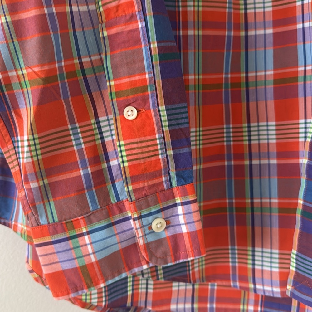 Ralph Lauren Custom‎ Fit Plaid Casual Button Down Dress Shirt Size XL - Picture 4 of 8